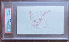STEVE MCQUEEN VINTAGE SIGNED CARD AUTO AUTOGRAPH PSA/DNA KING OF COOL RARE 👍 picture