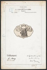 Photo:A Lichtenstein Bro Elk Cigars Trade Mark 1875 Elk Brand Label picture