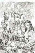 CYBER FORCE (2012) #5 COVER Original Comic Art Marc Silvestri Image X-Men SDCC picture