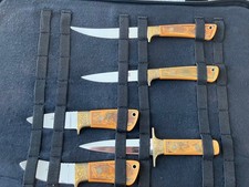 Legendary Al Mar Scrimshaw Engraved Dragon Knife Set - Original 13 Artist Proof picture