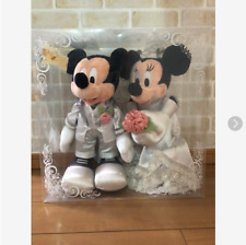 Disney Mickey Minnie Wedding Version Plush Doll Toy Pair Dress Costume Rare picture