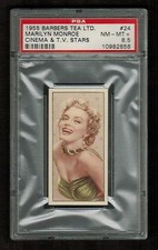 PSA 8.5 MARILYN MONROE 1955 BARBERS TEA from THE CINEMA and TELEVISION STARS SET picture