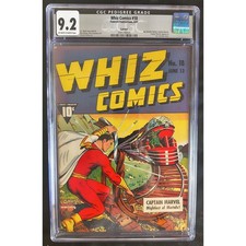 Whiz Comics 18 (TOP GRADE) CGC 9.2 Fawcett (1941) LARSON PEDIGREE Beautiful picture