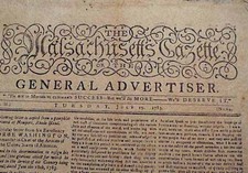 Gen. GEORGE WASHINGTON Circular Letter Continental Army Rev. War 1783 Newspaper  picture