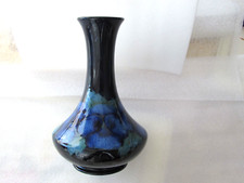 MOORCROFT ART POTTERY  MOONLIGHT PANSY VASE ANTIQUE 1920's PERFECT picture