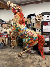 Jeff Hamilton Horse Statue Gucci Tribute Signed Dated Hand Painted Monumental picture
