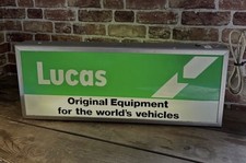 RARE 1980’s LUCAS ILLUMINATED DEALER SIGN SHOWROOM GARAGE SIGN JAGUAR MINI ROVER picture
