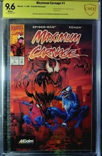 Marvel Comics Maximum Carnage #1 ( Acclaim Promo) CBCS 9.6 signed and sketched. picture