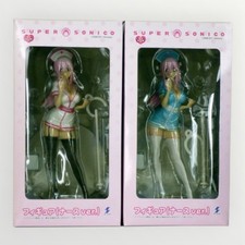 SK Japan Super Sonico Figure Nurse Ver. White Blue 2 Set  Prize 2011Japan picture