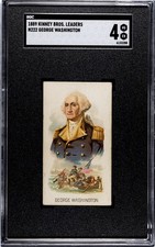 1889 N222 KINNEY LEADERS PRESIDENT GEORGE WASHINGTON SGC 4 SUPERB EXAMPLE picture