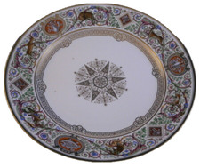 Antique 19thC Sevres Chateau Fountainebleau Porcelain Plate Porzellan Teller #4 picture