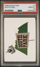 RARE PSA 10 - 1998 South Park #1 - TOPPS Title Trading Card picture