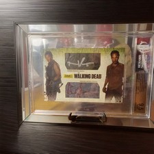 Walking Dead Reedus & Lincoln Oversized Dual Auto SCREEN WORN Beckett 9.5 Mint picture