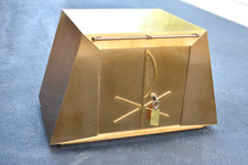 Nice Older Church Tabernacle with Key, Double Doors, Very Clean 24