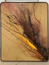 🔥 Fine Vintage California Modern Abstract Oil Painting - Tom Belloni, HUGE picture