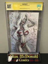 Lady Death #1 Sketch by Monte Moore Graded CBCS ART picture