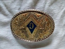 Vintage Masonic belt buckle - USA made - Western, Freemason picture