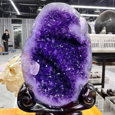 16.4LB Large Natural Amethyst Geode Cathedral Crystal Cluster Specimen Energy picture