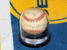 Mickey Mantle Signed Baseball 500 HR Club ~ Willie Mays Ted Williams Hank Aaron picture