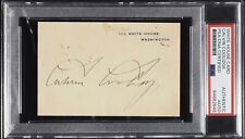 Calvin Coolidge Autographed White House Card AUTO PSA/DNA AUTH 30th President picture