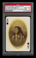 PSA 8 A HAWAIIAN BELLE 1910 Wall Nichols Hawaii Souvenir Playing Card picture