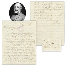 Rare Robert E. Lee Status Report  ALS 1861 Before Return To Richmond COA picture