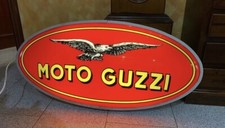 RARE 1990’s MOTO GUZZI DEALERSHIP SHOWROOM GARAGE ILLUMINATED SIGN picture