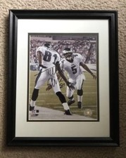 Phila Eagles TERRELL OWENS AND DONOVAN MCNABB Signed Autographed Framed Pic RARE picture