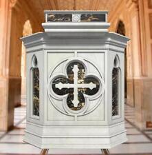 BEAUTIFUL CARVED MARBLE CHURCH PODIUM - Z15 picture