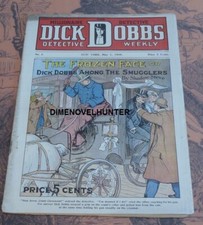 1909 DICK DOBBS WEEKLY #07 SHADOW STEVENS SCARCE STORY PAPER DIME NOVEL picture