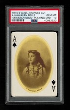 PSA 10 A HAWAIIAN BELLE 1910 Wall Nichols Hawaii Souvenir Playing Card picture