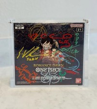 One Piece JSA 1/1 💎OP 01 Romance Dawn sealed ENG 1st Wave BLUE BOTTOM SIGNEDx5 picture