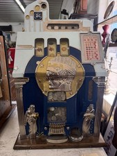 Mills 5 Cent Solt Machine, Roman Head, Working, Circa 1925 picture