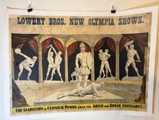 Antique 1900-1905 Lowery Bros. New Olympia Shows Poster –