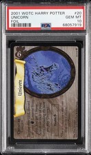 2001 WOTC HARRY POTTER FOIL #20 UNICORN PSA 10 picture