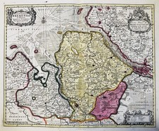 Holstein Hamburg Kiel Lübeck Map Copperplate Engraving 1707 picture