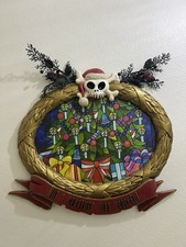 Disneyland Haunted Mansion Holiday Nightmare Christmas Tree stained glass plaque picture