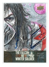 Falcon and the Winter Soldier Marvel 1/1 Artist Sketch Card Clint Langley 1 of 1 picture