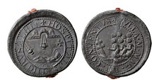 MEDIEVAL 13TH CENTURY LARGE LEAD SEAL MALTA KNIGHTS OF HOSPITALLER RARE St John picture