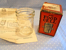 Vtg. Bottle Hygiea 4oz. Embossed Glass Baby Food Cell Original Box ~1920's picture