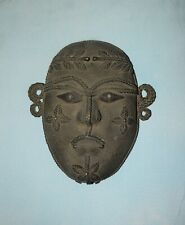 Brass Tribal Face Wall Decor With Holes in the Ears But Without Fixing Holes HK4 picture