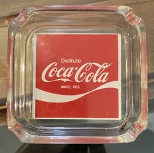 Vge. Ashtray Mexican Laredo Tamaulipas SODA DISFRUTE COCA COLA GLASS 3.3/4