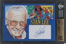 2015 Stan Lee Autograph, Art 1/1, The Bar 1.5 Gram 14 Karat Gold Bar, BGS 9.5 picture