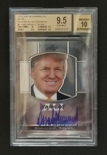 2011 Donald J Trump Leaf Metal Ali Autograph USA President BGS 9.5 AUTO 10 MAGA picture