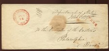 SECRETARY OF STATE JOHN FORSYTH SIGNED Free Frank OFFICIAL STAMPLESS COVER picture