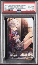 2013 SOFMAP PHONE CARD THE LEGEND OF HEROES: TRAILS OF COLD STEEL PSA 10 picture