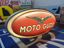 RARE 2000’s MOTO GUZZI DEALERSHIP SHOWROOM GARAGE ILLUMINATED SIGN picture