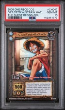 2005 SHONEN JUMP'S ONE PIECE VINTAGE POP5 THE QUEST BEGINS LUFFY STRAW HAT PSA10 picture