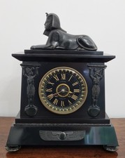 19th Century Egyptian Revival Mantel Clock by D. Munsey of Cambridge C.1880s picture