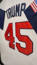 President Donald Trump Signed Baseball #45 Jersey picture